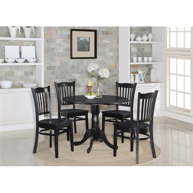 3 Piece Small Kitchen Table and Chairs Set-Round Kitchen Table and 2