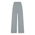 thumbnail image 5 of TEAJOPSUU Women Dress Pants Classic Office Trousers Solid Color High Waist Straight Leg Office Work Long Pants B-Gray, 5 of 9