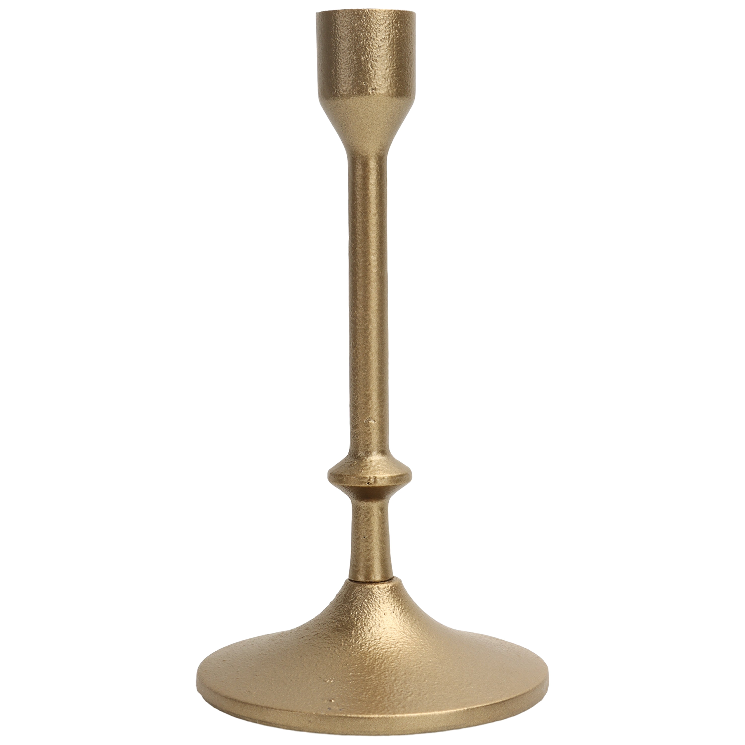 (4 pack) Better Homes & Gardens Gold Cast Iron Taper Candle Holder, 7.8 in, Large