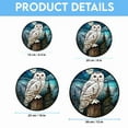thumbnail image 6 of Stained Glass Window Hanging Snowy Owl - Stained Glass Window Hanging Snowy Owl, Festival Gift Ornament, Home Wall & Window Art, Brightens Any Space with Light, 6 of 6