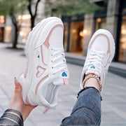 Lightweight And Stylish Sneakers for Women, Perfect for Spring And Autumn, Featuring Soft Soles And a Trendy Heart Pattern, Ideal for Female Students And Outdoor Activities., Women Shoes