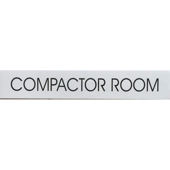 COMPACTOR ROOM SIGN (WHITE)