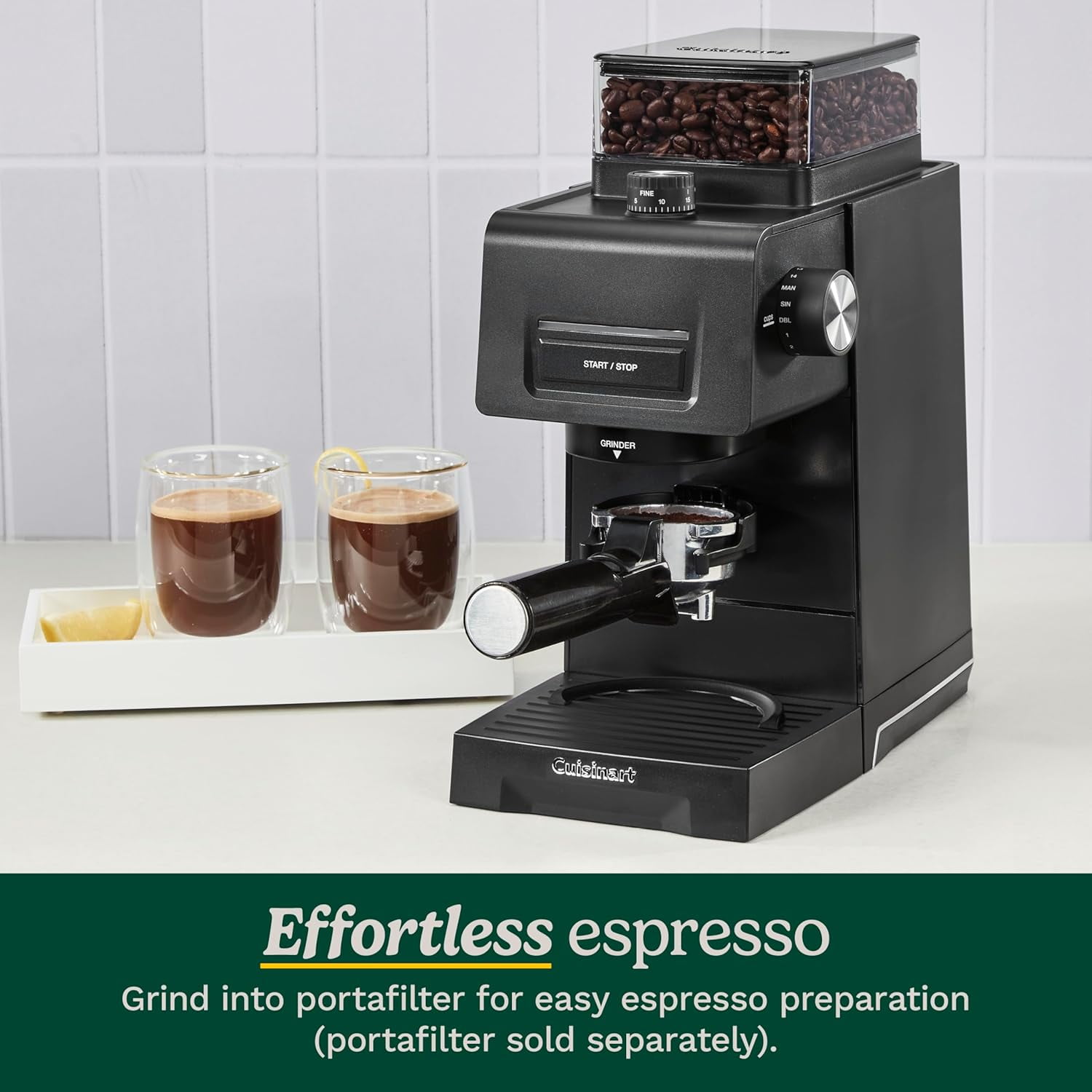Cuisinart Moulin à fraise conique pour expresso et café, 35 réglages de moulu, 1 à 14 tasses