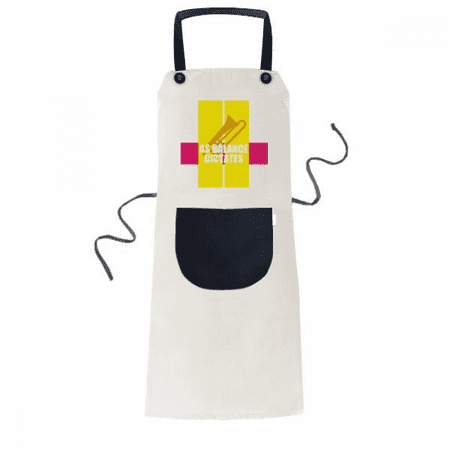 

Game As Balance Dictates Art Deco Fashion Apron Adjustable Bib Cotton Linen BBQ Kitchen Pocket Pinafore