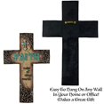 thumbnail image 3 of Urbalabs Western 12 Inch Wall Cross Faith Makes All Things Silver Cross Rustic Cowboy Religious Wall Hanging Cross Country Wall Decor Room Decoration Office Church Home, 3 of 7