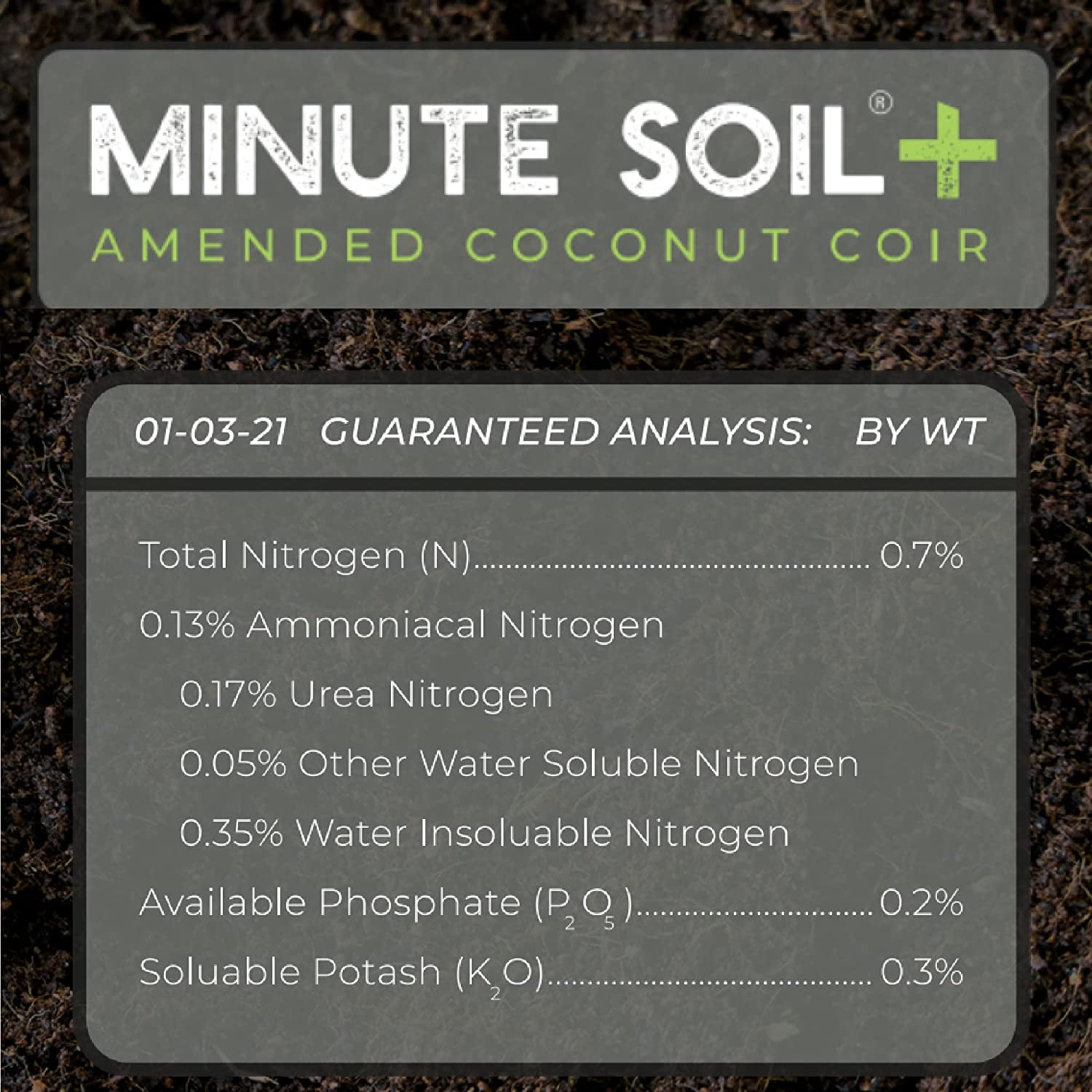 Minute Soil Plus Grow Cube - Amended Coco Coir Potting Soil - 1 Gallon Plastic Grow Bag - 3 Cubes - Self Contained Expanding Coconut Coir Grow Planter - Feeds Plants for an Entire Season