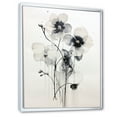 thumbnail image 2 of Designart "Adorned Violets In Black And White" Violets Floater Framed Wall Decor, 2 of 5