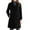 Black, variant on Women’s Classic Wool Blend Long Sleeve Single Breasted Coat with Notched Lapel Pockets and Tailored Fit for Everyday Wear Red M