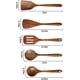 thumbnail image 2 of Nvzi Juego de utensilios de cocina de madera, utensilios de cocina de teca, espátula para wok, espátula plana, cuchara ranurada, cucharón para sopa y espátula ranurada, utensilios de cocina, 2 of 5