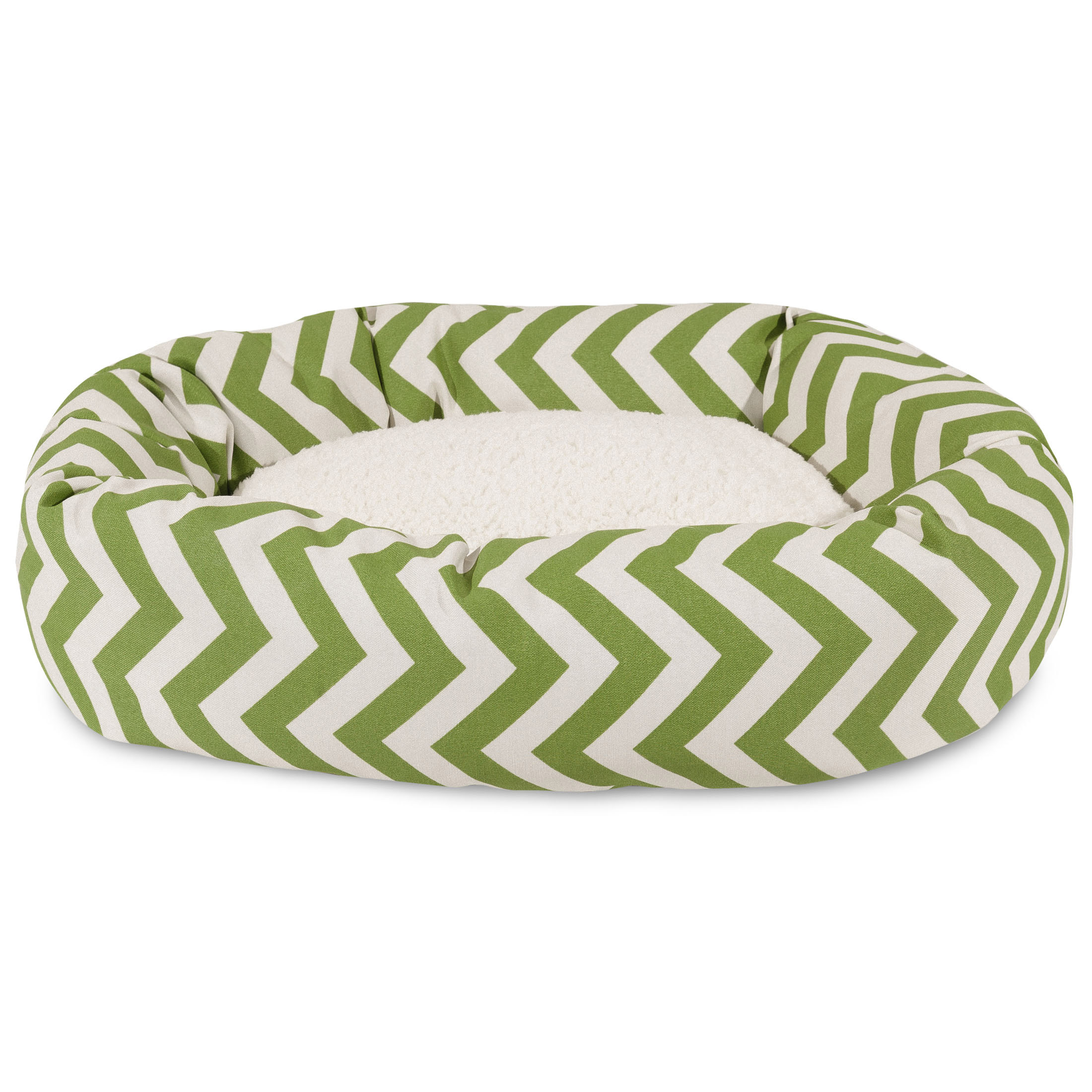 Majestic Pet Sherpa Chevron Bagel Pet Bed for Dogs, Calming Dog Bed Washable, Small, Sage - image 2 of 5