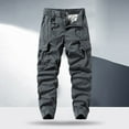 thumbnail image 2 of Mens Pants Men's Clothing Men's Cargo Pants Joggers Slim Fit Pocket Outdoor Casual Tapered Work Pants Comfortable Lightweight Utility Hiking Travel, 2 of 4