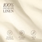 Bare Home Linen Sheet Set - Deep Pocket - Breathable - 4-Pieces - Queen, Natural