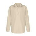 thumbnail image 5 of Men's Summer Solid Color Oversized Lapel Shirt 2XL, 5 of 5