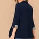 thumbnail image 4 of Chaqueta de punto con bolsillo de manga larga a rayas de costura de color sólido para mujer Pompotops qwe17352, 4 of 9