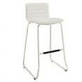 thumbnail image 2 of Home Square Dive 30.5" Stainless Steel Bar Stool in White - Set of 2, 2 of 5