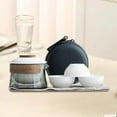 thumbnail image 6 of TISHITA Travel Tea Set Chinese Tea Set 1 Pot 3 Mini Cups Teapot and Cup Set Teaware for Thanksgiving Climbing Hiking Outdoor Activity D, 6 of 8