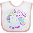 thumbnail image 3 of Inktastic Big Sis unicorn Girls Baby Bib, 3 of 4