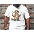thumbnail image 2 of Funny Sea River Otter Fishing Fish Lover Gift for Fisherman T-Shirt Cute Otter Birthday Holiday Present Boys Girls Men Women Kids Tshirt, 2 of 10