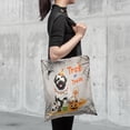 thumbnail image 4 of Trick or Treat Newfoundland Funny Mummy Cosplay Pumpkin Candy Basket All Over Print 3D Canvas Tote Bag Newfie Dog Lover Gifts Reusable Handbag - 12016, 4 of 5