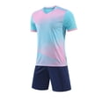 thumbnail image 5 of LWNYDPLSD Soccer Jerseys Set for Boys 2 Piece Summer Team Suit Kids School Uniforms Personalized Shirts Gym Training Mesh Shorts Running Sports Outfits for Basketball Running Toddler Clothes, 5 of 5