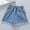 Blue, variant on Liyamei Girls Embroidered Denim Shorts with Elastic Waist for Summer Size 2-8,Blue