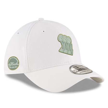 Golden State Warriors vs. Cleveland Cavaliers New Era 2017 NBA Finals Bound Dueling Trophy 39THIRTY Flex Hat - White