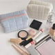 thumbnail image 4 of 1 Pieza de Piel para Mujer con Cremallera, Grande de Color SóLido para CosméTicos, de Viaje para Maquillaje, Azul, 4 of 5