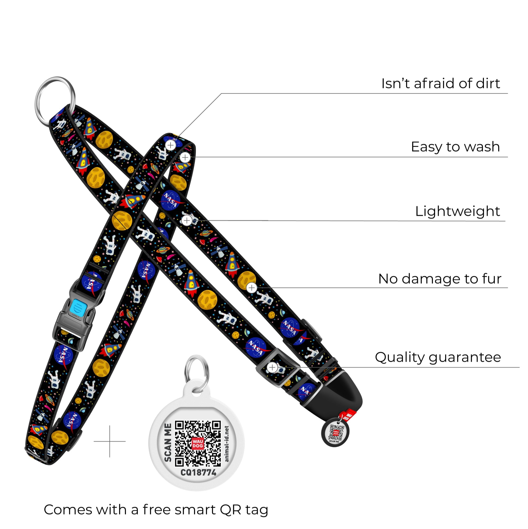 WAUDOG Nylon Overhead Harness with Unique Design | Reflective & Quick Fit Dog Vest Harness for Small Medium and Large Dogs | Adjustable Gentle Comfortable Control for Easy Dog Walking - Avocado