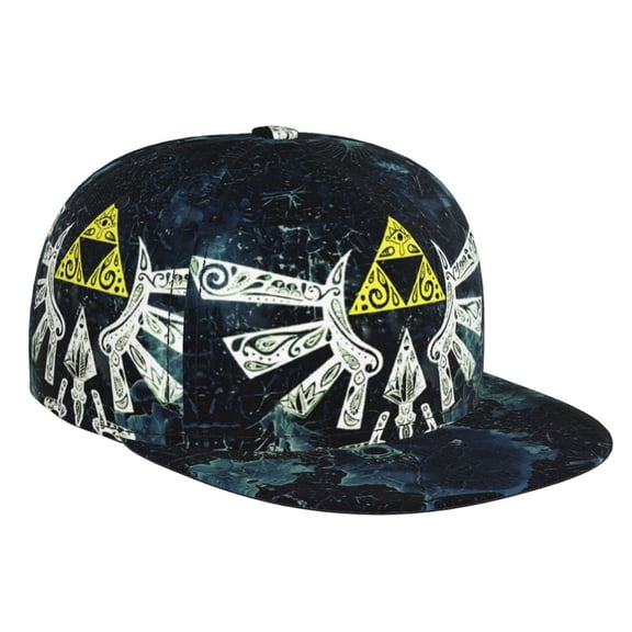 The Legend Of Zelda Baseball Cap For Men, Women & Kids, Classic Flat Brim Hat Hip Hop Trucker Hat Adjustable Snapback Hat