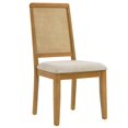 thumbnail image 3 of Side Dining Chair, Set of 2, Natural Beige, Fabric, Kitchen Cafe Bistro Hospitality Restaurant, Modern Contemporary HB36822, 3 of 10