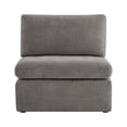 thumbnail image 3 of CHITA Modern Fabric Armless chair with Reversible Chaise for Living Room Bedroom, Fossil Gray, 3 of 9