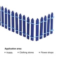 thumbnail image 3 of Unique Bargains Miniature Garden Fence, 35 Inch Long Decorative Picket Fence, Dark Blue 2Pack, 3 of 5