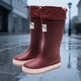 thumbnail image 5 of Miluxas Womens Rain and Garden Boot Anti Slip High Calf Rainboots Waterproof for Garden Women Rain Footwear Red 5.5(36), 5 of 6