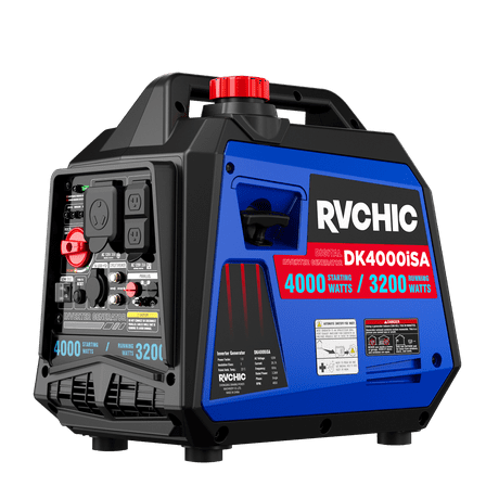 Rvchic 4000-Watt Super Quiet & Lightweight Portable Inverter Generator with No CO, ,EPA Compliant for RV, Camping,Home Use