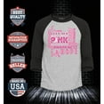 thumbnail image 2 of Shop4Ever Men's Men's Breast Cancer Support Fight Ribbon Awareness Raglan Baseball Shirt XXX-Large Heather Grey/Black, 2 of 4