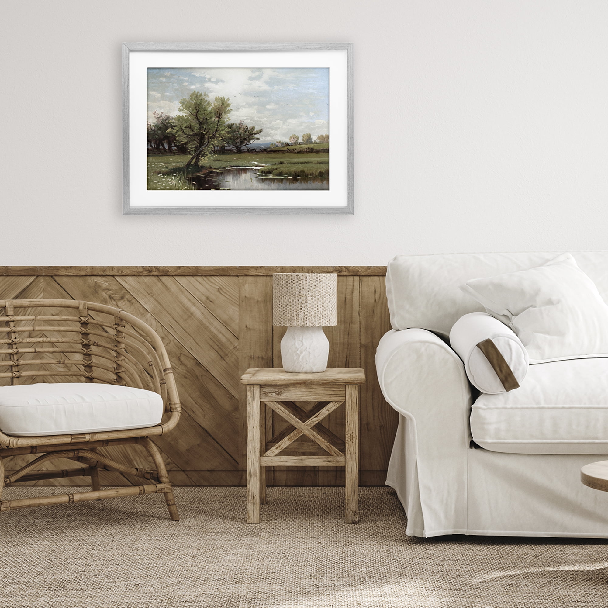 Stupell Industries Ecstatic Spring Landscape Gray Framed Print Under Glass, design by Lula Bijoux & co.