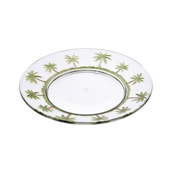 Design 9" Acrylic Dinner Plates Set of 4, Plastic Plates Reusable, Unbreakable Kitchen Plates for All Occasions BPA Free Dishwasher Safe Clear   Acrylic