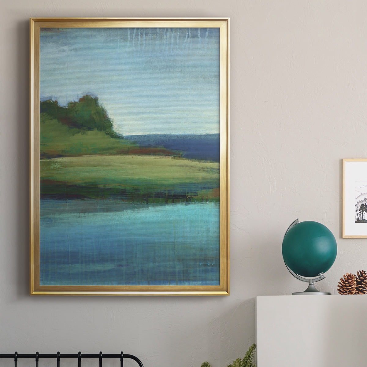 Silent Lakeside I Premium Framed Print - Ready to Hang