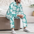 thumbnail image 7 of Salouo Vintage Floral Print Button-Front Long Sleeve Pajama Set for Men, Soft 2Pjs Men's Long Sleeve Sleepwear-XX-Large, 7 of 7