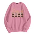 thumbnail image 4 of Chandails pour Femmes Chandail de Base d'Automne à Enfiler avec Imprimé de Lettres Col Rond Haut Superposable Coupe Confortable Chandail de Sport Femme Rose TTG, 4 of 5
