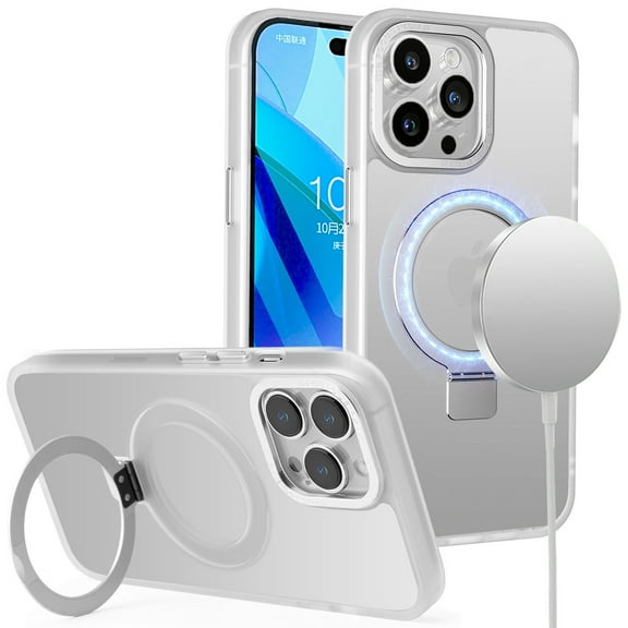 MagSafe Compatible Shade Series Hybrid Case with Kickstand Ring Holder for iPhone 14 Pro Max - Clear