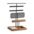 thumbnail image 1 of Jewelry Display Stand Gift with Wood Base Earring Holder Organizer for Dormitory, 1 of 9