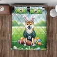thumbnail image 4 of Happy Easter Hello Spring Shiba Inu Playing Football Quilt Bedding Set Shibas Dog Lovers Gifts Idea 1 Blanket Bed Cover 2 Pillowcases - 13003, 4 of 5