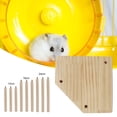 thumbnail image 3 of AURORA TRADE - Plataforma de madera para animales pequeños, mesa de madera natural resistente a mordeduras con pilares, accesorios de jaula de juguetes naturales para hámster, ardilla, jerbo,, 3 of 8