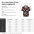 thumbnail image 5 of Balery Houndstooth Green Red Camisa Casual de Manga Corta con Botones para Hombre, Texturizada, Estilo Cubano, para Playa, Verano-4X-Large, 5 of 5