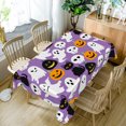 thumbnail image 2 of Duangreer Halloween Rectangle Tablecloth, Purple Cat Ghost Pumpkin Print, Table Cover with Waterproof Wrinkle Resistant for Party Decors, 60 x 84 Inch, 2 of 6