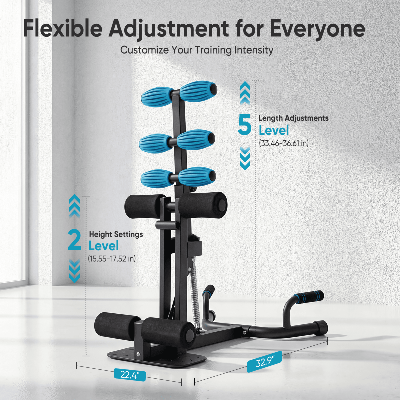 EDX Deep Squat Machine for Women, Adjustable Glutes Trainer, Core & Leg Workout Equipment with Push Up Board for Home Gym