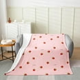thumbnail image 2 of Girls Strawberry Blanket Throw 50x60,Kawaii Strawberry Throw Blanket for Kids,Japanese Style Pink Cute Cartoon Fruit Food Theme Fleece Blanket,Girly White Floral Flannel Blanket Sofa Bed Couch Decor, 2 of 6