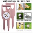 thumbnail image 3 of New Golf Gift Set Green Fork Aluminum Alloy CNC Anodized Ball Marker Divot Tool Repairer with Gift Box Burgundy, 3 of 6