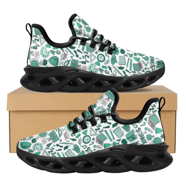 Zapatillas de deporte con patrón de aprendizaje para estudiantes de verano para mujer, cómodas, antideslizantes, transpirables, zapatos planos, regalo de regreso a clases, Chaussure Femme